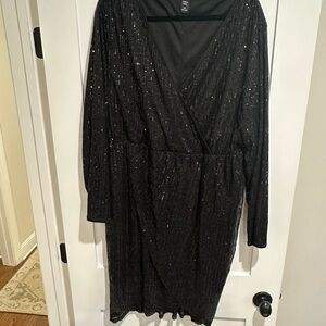 Elegant Black Sequin Dress